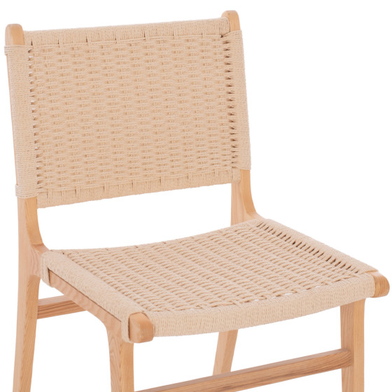 CHAIR HM9330.01 IGNACIO RUBBERWOOD KNITTED NATURAL ROPE 50X60X87H