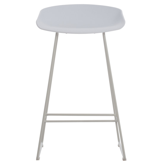 BAR STOOL HM9299.01, WHITE, MEDIUM HEIGHT, 44x44x74