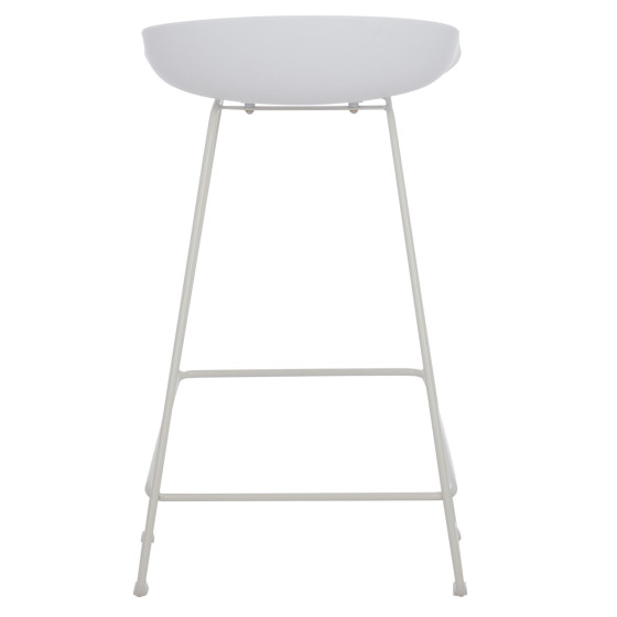 BAR STOOL HM9299.01, WHITE, MEDIUM HEIGHT, 44x44x74