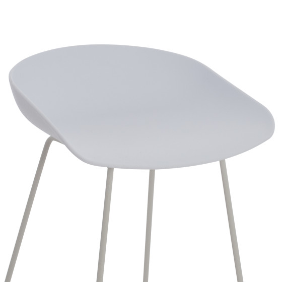 BAR STOOL HM9299.01, WHITE, MEDIUM HEIGHT, 44x44x74