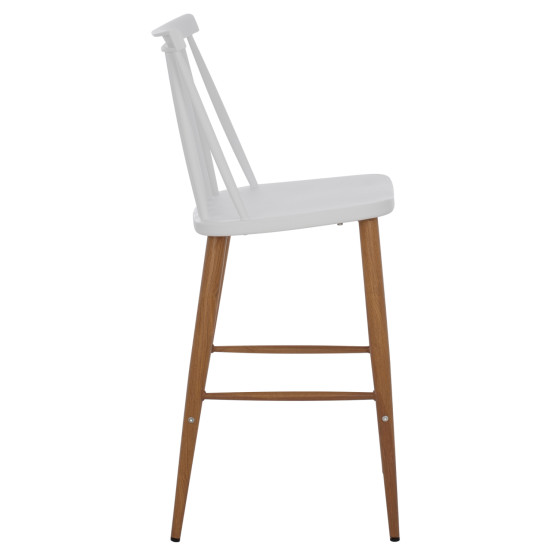 BAR STOOL HM9300.01 WHITE MEDIUM HEIGHT 43x45x97Η