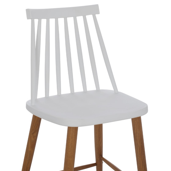 BAR STOOL HM9300.01 WHITE MEDIUM HEIGHT 43x45x97Η