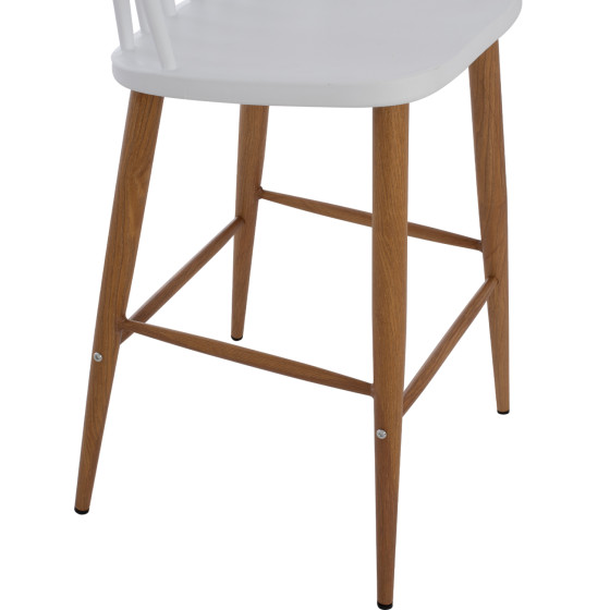 BAR STOOL HM9300.01 WHITE MEDIUM HEIGHT 43x45x97Η