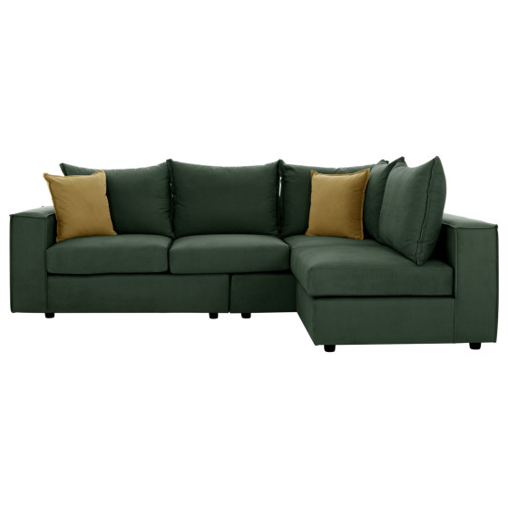 CORNER SOFA MONZA HM3256.17 INTERCHANGEABLE GREEN 265x185x98