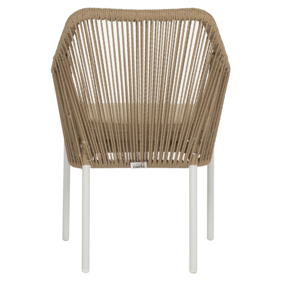 ΠΟΛΥΘΡΟΝΑ ΑΛΟΥΜΙΝΙΟΥ LOKKI HM5855.01 ΛΕΥΚΟ ΜΕ ΣΧΟΙΝΙ WICKER PE ΜΠΕΖ 56x66x82Υ εκ.