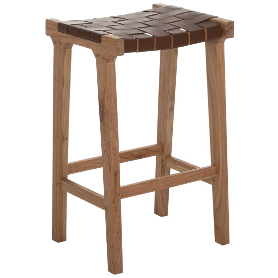 BAR STOOL HM99382.01 SOLID TEAK NATURAL 40X35X65H