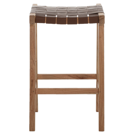 BAR STOOL HM99382.01 SOLID TEAK NATURAL 40X35X65H