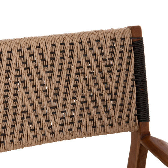 DINING ARMCHAIR TEAK WOOD SYNTHETIC ROPE 58x67x83Hcm.HM9383.01