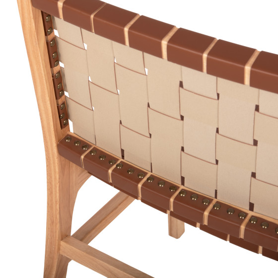 CHAIR TOON WOOD PU LEATHER BROWN 49x59x86Hcm.HM9327.01