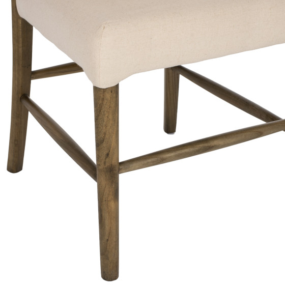 CHAIR TOON WOOD RATTAN BACK FABRIC SEAT HM9406.04 47x52x91.5Hcm.