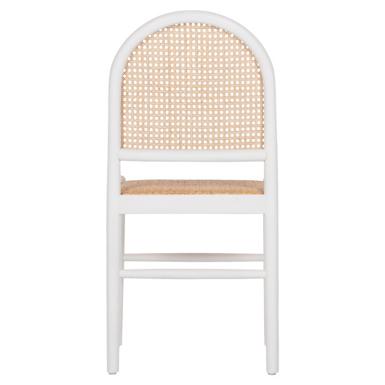 CHAIR BEECH WOOD WHITE-RATTAN BEIGE HM9407.03 43x50x87Hcm.