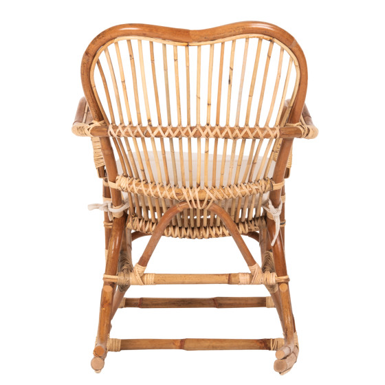 ROCKING RATTAN ARMCHAIR SANTA FE HM9343 WITH SEAT CUSHION 60x103x90Ηcm.
