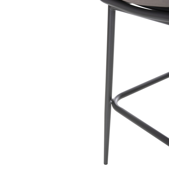 BAR STOOL ALUMINUM FRAME DARK GREY-ROPE BROWN 50x50x103Hcm.HM5862.01