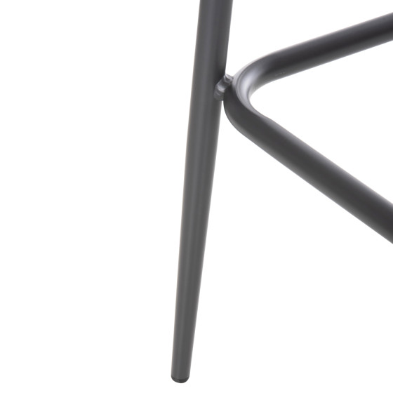BAR STOOL ALUMINUM FRAME DARK GREY-ROPE BROWN 50x50x103Hcm.HM5862.01