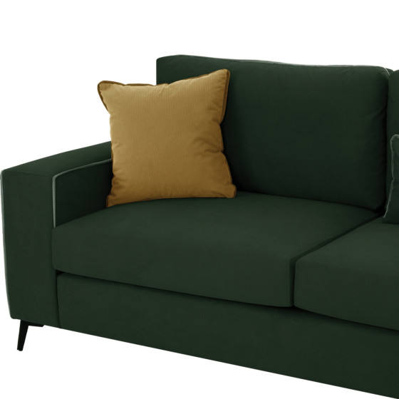 SOFA RIGHT CORNER DIVA HM3254.17R IN CYPRESS GREEN WATER-REPELLANT FABRIC 290x235x94Hcm.