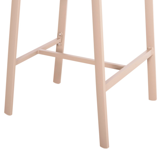 BAR STOOL ALUMINUM CHAMPAGNE HM5892.13 MEDIUM HEIGHT WITH ARMS-RATTAN & TEXTLINE 55x56.5x99Hcm.