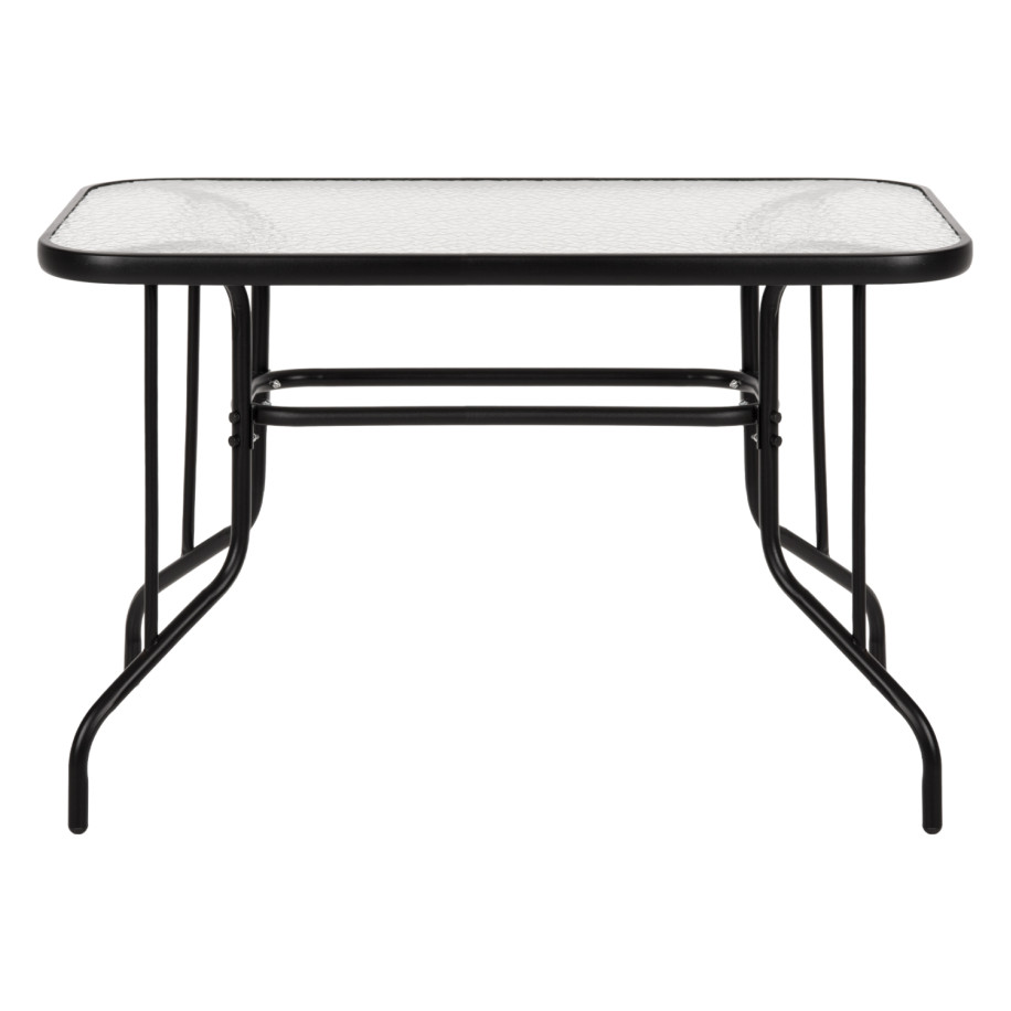 ΤΡΑΠΕΖΙ ADAM HM5020.03 ΜΕΤΑΛΛΙΚΟ ΜΑΥΡΟ ΜΕ ΓΥΑΛΙΝΗ ΕΠΙΦΑΝΕΙΑ 110Χ60Χ71Υεκ.