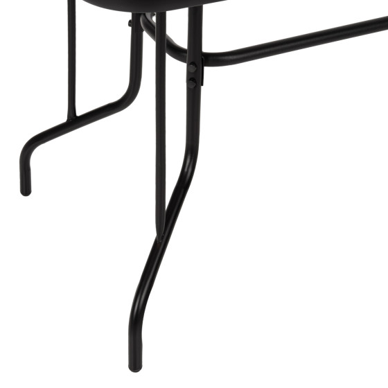 OUTDOOR METALLIC TABLE ADAM HM5020.03 BLACK WITH REINFORCED GLASS TOP 110Χ60Χ71Hcm.
