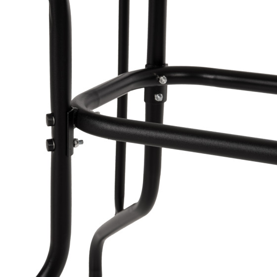 OUTDOOR METALLIC TABLE ADAM HM5020.03 BLACK WITH REINFORCED GLASS TOP 110Χ60Χ71Hcm.