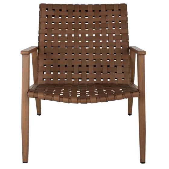 ARMCHAIR FELIPE HM5868.01 METAL WOOD-LOOK & RATTAN LEATHER-LOOK 63,5x75,5x77Hcm.