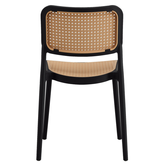CHAIR POLYPROPYLENE MEKO HM5934.02 BLACK AND BEIGE 41x49x102Hcm.