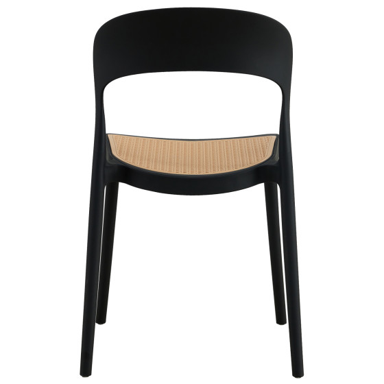 CHAIR POLYPROPYLENE CLEO HM5936.02 BLACK-BEIGE 41x53x81Hcm.