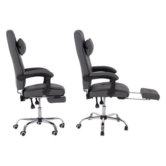EXECUTIVE OFFICE CHAIR HM1057.20 GREY WITH FOLDING FOOTREST 58x71x128Hcm.