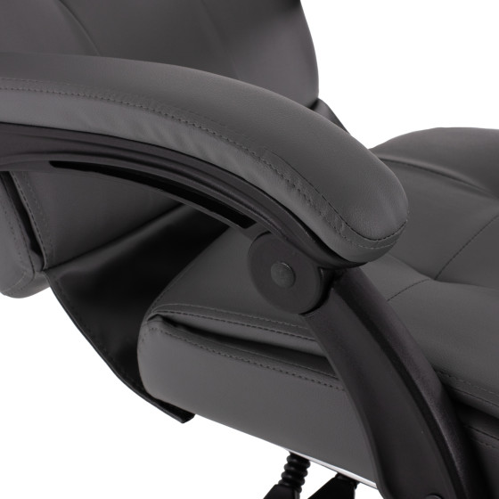 EXECUTIVE OFFICE CHAIR HM1057.20 GREY WITH FOLDING FOOTREST 58x71x128Hcm.