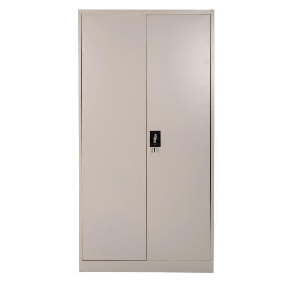 WARDROBE METALLIC DURON HM5959.11 2-LEAF WITH 5 STORAGE SPACES LIGHT GREY 90Χ40Χ180Hcm.