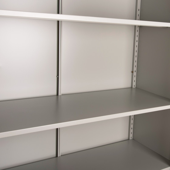 WARDROBE METALLIC DURON HM5959.11 2-LEAF WITH 5 STORAGE SPACES LIGHT GREY 90Χ40Χ180Hcm.