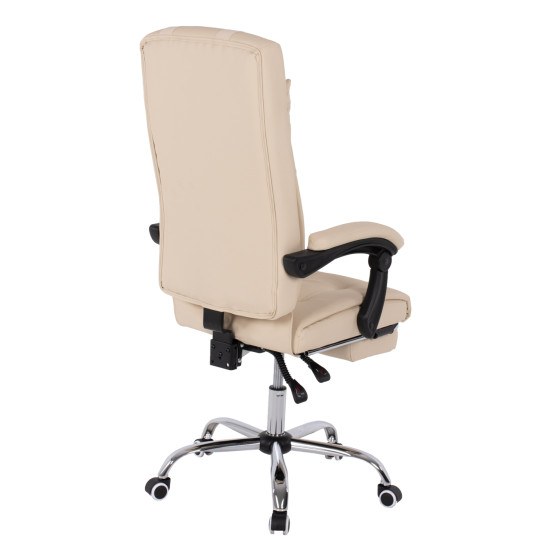 EXECUTIVE OFFICE CHAIR HM1057.12 BEIGE WITH FOLDING FOOTREST 58x71x128Hcm.