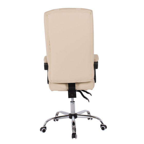 EXECUTIVE OFFICE CHAIR HM1057.12 BEIGE WITH FOLDING FOOTREST 58x71x128Hcm.