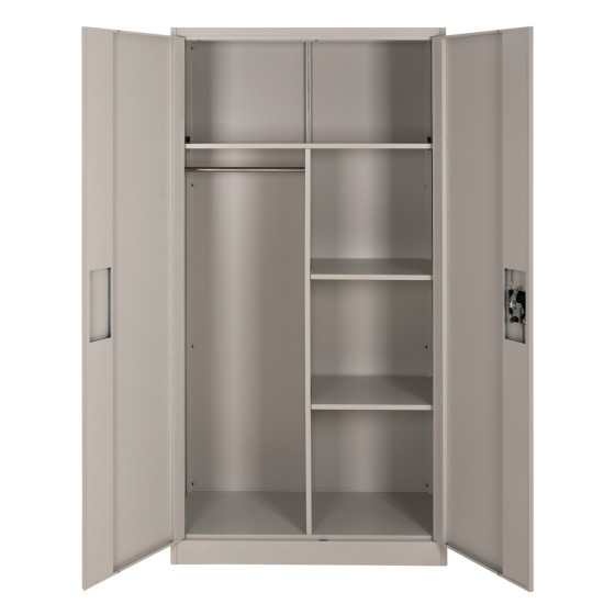 WARDROBE CLOD HM5961.11 METALLIC 2-LEAF LIGHT GREY 90Χ40Χ180Hcm.