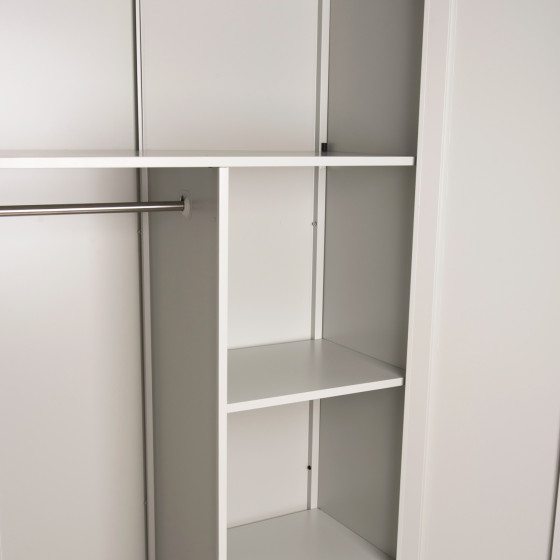 WARDROBE CLOD HM5961.11 METALLIC 2-LEAF LIGHT GREY 90Χ40Χ180Hcm.