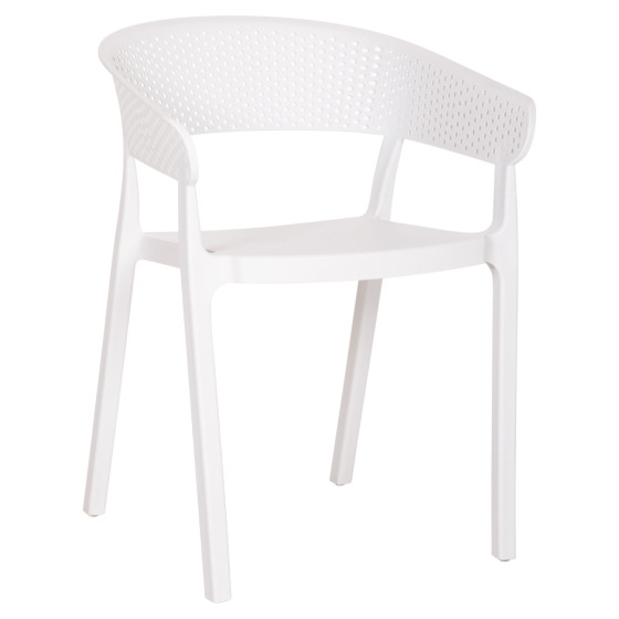 ARMCHAIR POLYPROPYLENE PERFOE HM5941.01 IN WHITE 56x50.5x73Hcm.