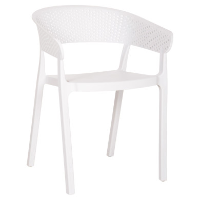 ARMCHAIR POLYPROPYLENE PERFOE HM5941.01 IN WHITE 56x50.5x73Hcm.