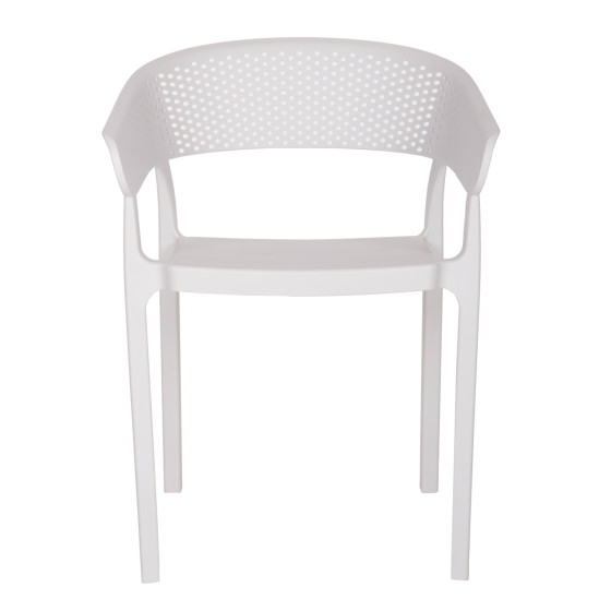 ARMCHAIR POLYPROPYLENE PERFOE HM5941.01 IN WHITE 56x50.5x73Hcm.