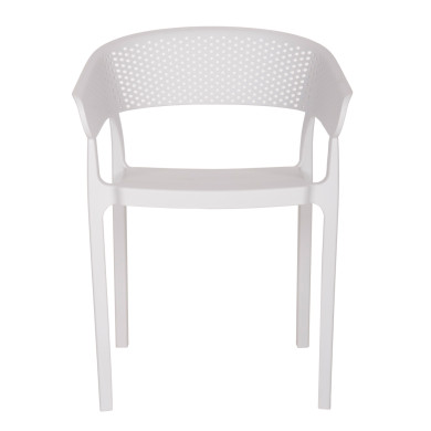 ARMCHAIR POLYPROPYLENE PERFOE HM5941.01 IN WHITE 56x50.5x73Hcm.