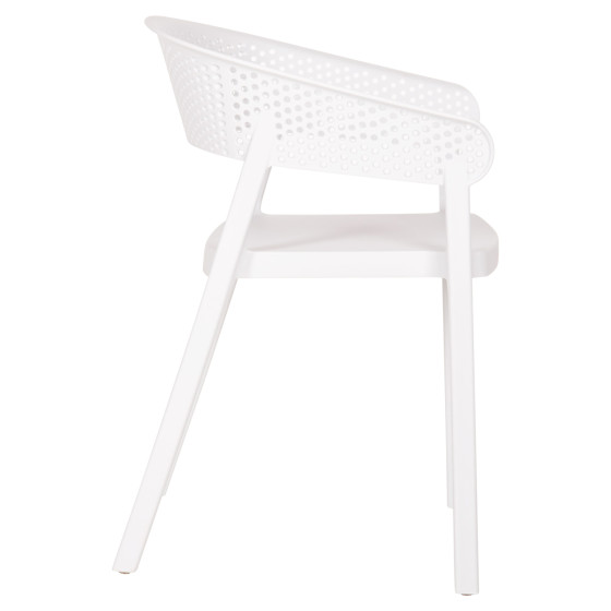 ARMCHAIR POLYPROPYLENE PERFOE HM5941.01 IN WHITE 56x50.5x73Hcm.