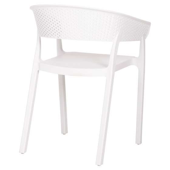 ARMCHAIR POLYPROPYLENE PERFOE HM5941.01 IN WHITE 56x50.5x73Hcm.