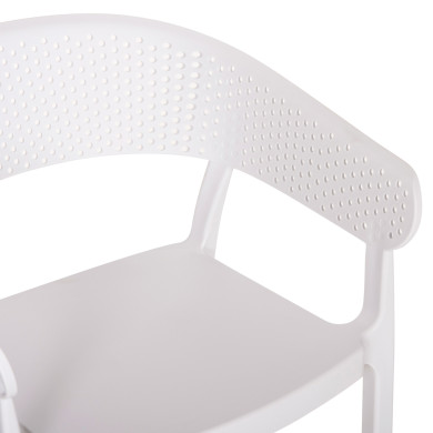 ARMCHAIR POLYPROPYLENE PERFOE HM5941.01 IN WHITE 56x50.5x73Hcm.