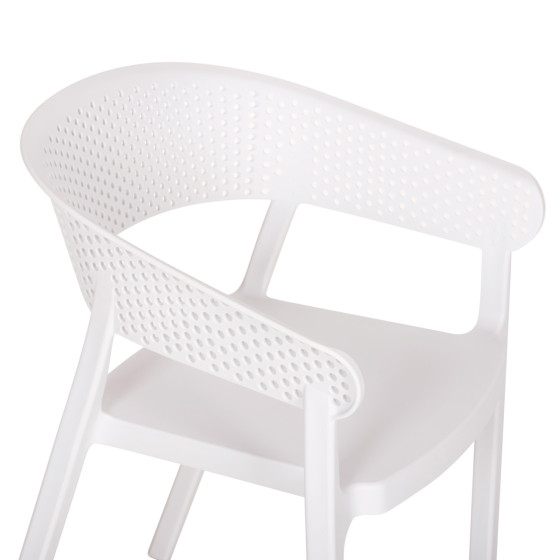 ARMCHAIR POLYPROPYLENE PERFOE HM5941.01 IN WHITE 56x50.5x73Hcm.