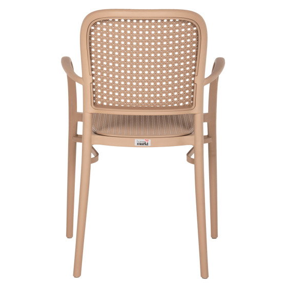 ARMCHAIR POLYPROPYLENE FLOW HM5938.03 CAPPUCCINO 55x53x86Hcm.