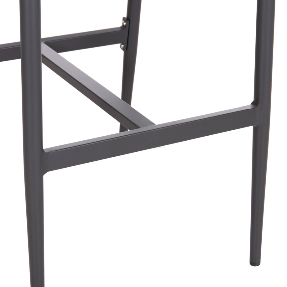BAR STOOL MEDIUM HEIGHT NOJO HM5920.02 ANTHRACITE ALUMINUM--BEIGE SYNTHETIC RATTAN 40x55.5x99Hcm.