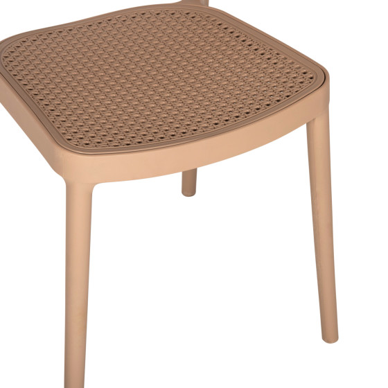 CHAIR POLYPROPYLENE MEKO HM5934.03 CAPPUCCINO 51x52x80Hcm.