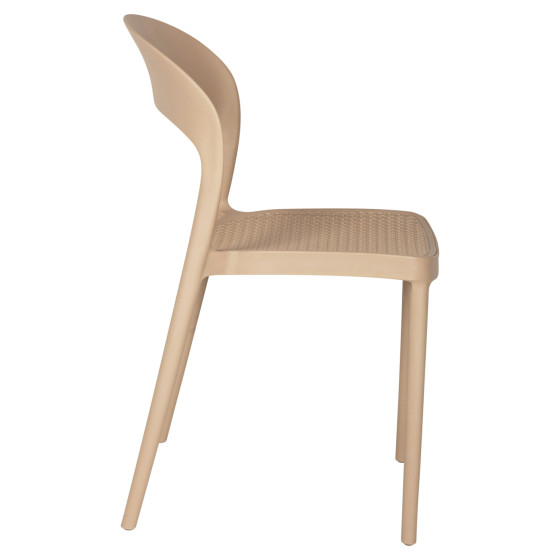 CHAIR POLYPROPYLENE CLEO HM5936.03 CAPPUCCINO 49x54,5x80,5Hcm.