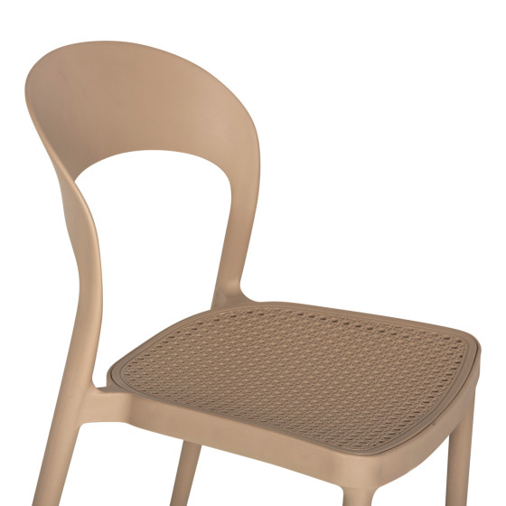 CHAIR POLYPROPYLENE CLEO HM5936.03 CAPPUCCINO 49x54,5x80,5Hcm.