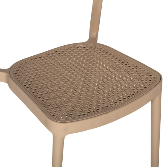 CHAIR POLYPROPYLENE CLEO HM5936.03 CAPPUCCINO 49x54,5x80,5Hcm.