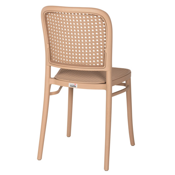 CHAIR POLYROPYLENE FLOW HM5937.03 CAPPUCCINO SEAT AND BACKREST 41x53x85,5Hcm.