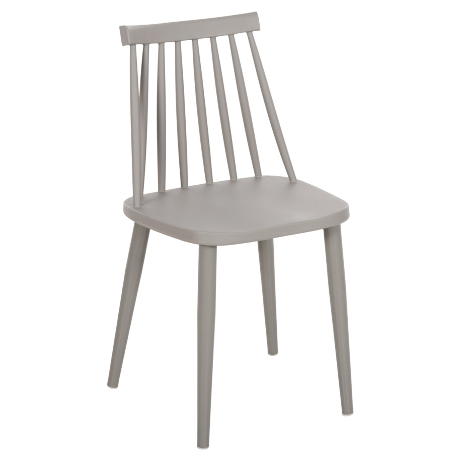 Dining Chair HM8052.22 Vanessa GREY with metallic GREY legs 42.5x44x81H cm.